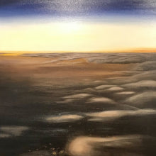 "Sunset from an Airplane" by Karen Sarrow, Oils on Canvas