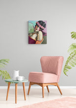 "Flapper Party Girl" by Shalla Javid, Acrylic on Canvas