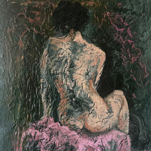 "Antique Figure" by Shalla Javid, Oils and Acrylic on Canvas