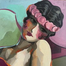 "Flapper Party Girl" by Shalla Javid, Acrylic on Canvas