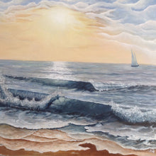 "Sunset on the Ocean" by Inna Makarichev, Oil on Canvas