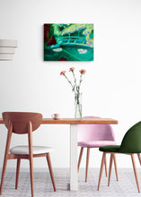 "Pont I au Jardin a Giverny" by Silvi Leroux, Oils on Canvas