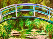 "Pont II au Jardin a Giverny" by Silvi Leroux, Oils on Canvas
