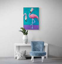 "Flamingos" by Tatham Smith, Acrylic on Canvas