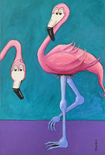 "Flamingos" by Tatham Smith, Acrylic on Canvas