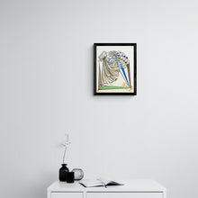 "Prisms, Orbs and Tails with Minimal Color" by B. Sotomayor, Mixed Media on Paper