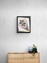 "Abstract Fire and Ice Diamond" by B. Sotomayor, Mixed Media on Paper