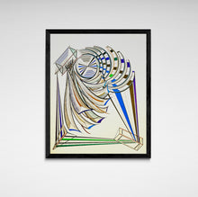 "Prisms, Orbs and Tails with Minimal Color" by B. Sotomayor, Mixed Media on Paper