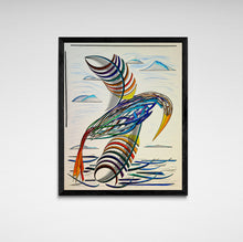 "Colors in Flight" by B. Sotomayor, Mixed Media on Paper