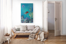 "Sea Turtle near Ocean Reef" by Jackie Strey, Acrylic on Canvas
