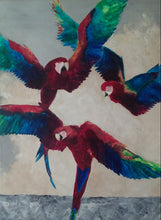 "Macaws" by Jackie Strey, Acrylic on Canvas