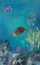"Sea Turtle near Ocean Reef" by Jackie Strey, Acrylic on Canvas