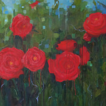 "The Roses Red" by Terry Romero Paul, Oil on Canvas