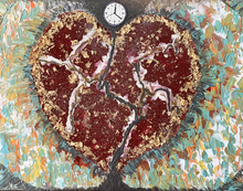 "Broken Healing Heart" By Ruby Bell, Mixed Media
