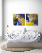 "First Day of Spring" Diptych  by Usha Shukla, Oil on Wood Panel