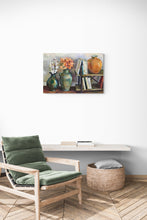 "Still Life with Book Shelf" by Hana Vater, Oil on Canvas
