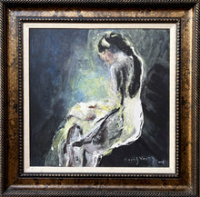 "Young Lady In The Park" by Luong Van Ty, Oil on Canvas