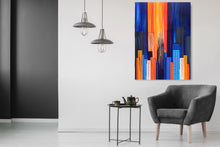 "Electroscape 4" Susie Hall Acrylics on gallery-wrapped canvas with the edges painted black