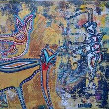 "Aardvark and Ants" by Inge Zelewitz, Acrylic on Canvas