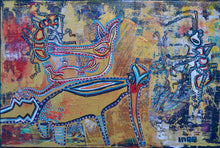 "Aardvark and Ants" by Inge Zelewitz, Acrylic on Canvas